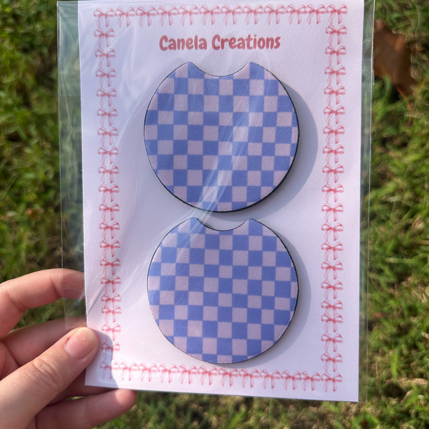 Purple Checkered Coaster
