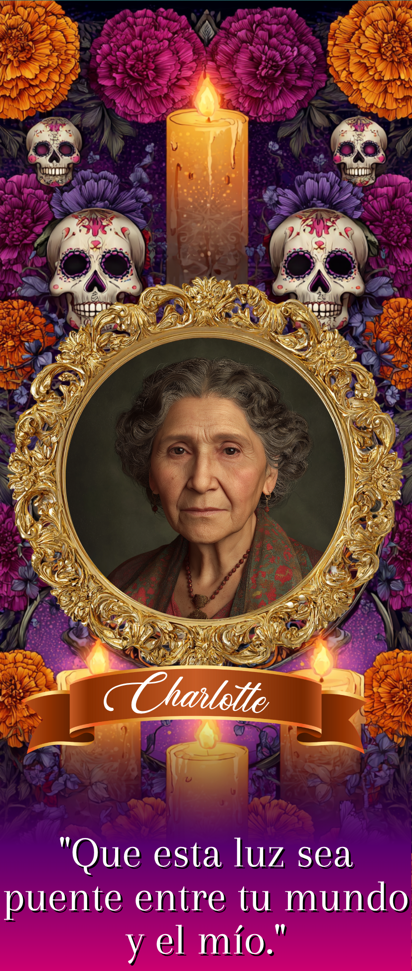 Dia De Los Muertos Candle