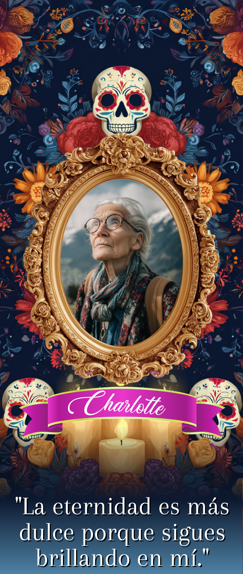 Dia De Los Muertos Candle