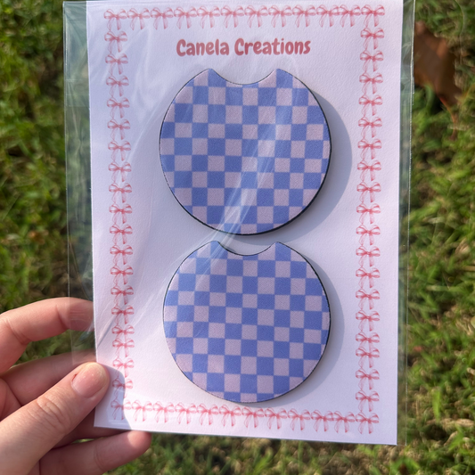 Purple Checkered Coaster